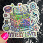 Mystery Lover Holographic Sticker Decal, Cozy Mystery Reads Bookish kindle waterbottle laptop Reader Bookish Present Gift