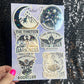 SJM Universe Black & white aesthetic mini Holographic Stickers, Booktok stickers kindle, acotar, throne of glass crescent city decals