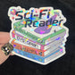SciFi Book Club Holographic Sticker Science Fiction Decal Spicy Dystopian Alien Bookish kindle waterbottle laptop Reader Bookish Gift