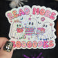 Read More Booooks Pastel Ghost Holographic Sticker Halloween Kindle Decal Spooky Fall Reader Gift Bookish Decal
