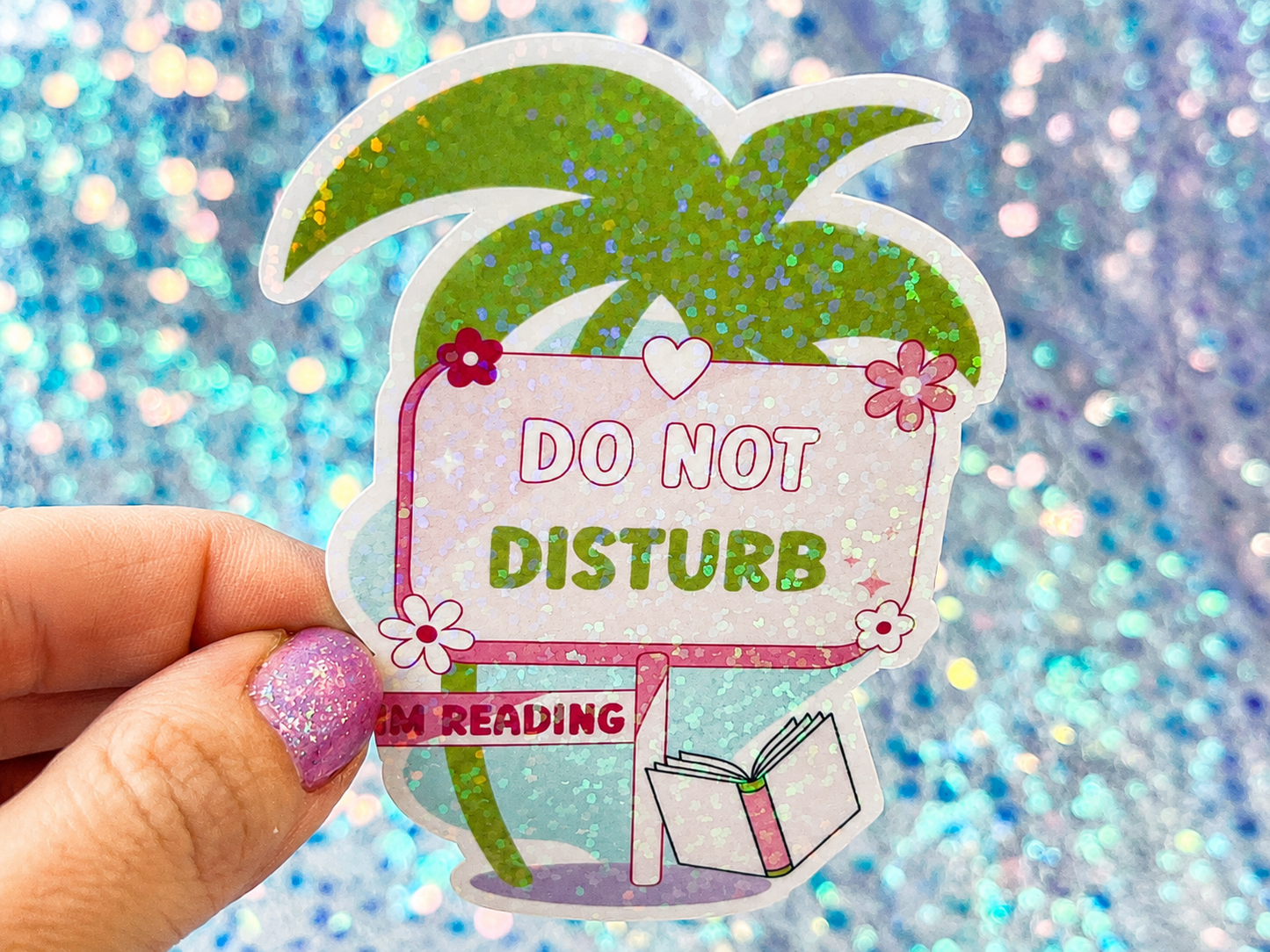 Do Not Disturb I’m Reading Holographic Sticker