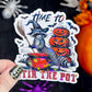 It's Time To Stir The Pot Halloween Raccoon Holographic Sticker Mental Health Sparkly Spread Positivity Good Vibes Decal Inspirational