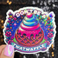 Don't be a Twatwaffle Sparkly Holographic Sticker Mental Health Spread Good Vibes Decal ADHD Neurodivergent Sticker Inspirational Mindful
