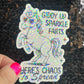 Giddy Up Sparkles Farts There's Chaos to Spread Silly Holographic Sticker Mental Health Unicorn Sparkly Spread Positivity Good Vibes Decal