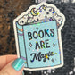 Books Are Magic Sparkly Sticker Holographic Book Lover, Spicy Dark Romance, Booktok Reader Gift  kindle laptop Romance Decal Bookish Bday