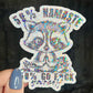 50 Namaste 50 Go F*** Yourself Raccoon Holographic Sticker Mental Health Sticker Positivity Good Vibes Decal Inspirational Self Care Yoga
