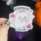 Pink Booook Lover Ghost Halloween Holographic Sticker Halloween Kindle Decal Spooky Fall Reader Gift Bookish Decal