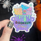 Purple Bookish Cauldron Halloween Bookshelf Holographic Sticker Halloween Kindle Decal Spooky Fall Reader Gift Bookish Decal