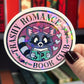 Trashy Romance Book Club Raccoon Holographic Sticker, Spicy Dark Romance, Booktok, kindle laptop stickers Smut decal Funny Reader Bookish