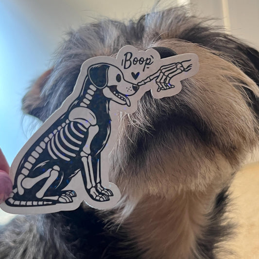 Boop Puppy Dog Holographic Sticker | Dog lover gift decal | Puppy love sticker | Dog mom dad sticker