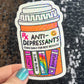 Reading Antidepressant Sparkly Sticker Holographic Book Book Lover, Spicy Dark Romance, Booktok, kindle waterbottle laptop Romance Decal