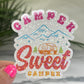 Discontinuing Camper Sweet Camper Camping Holographic Sparkly Sticker Adventure RV Outdoor Decal Nature Sticker Travel Hiking Backpacking
