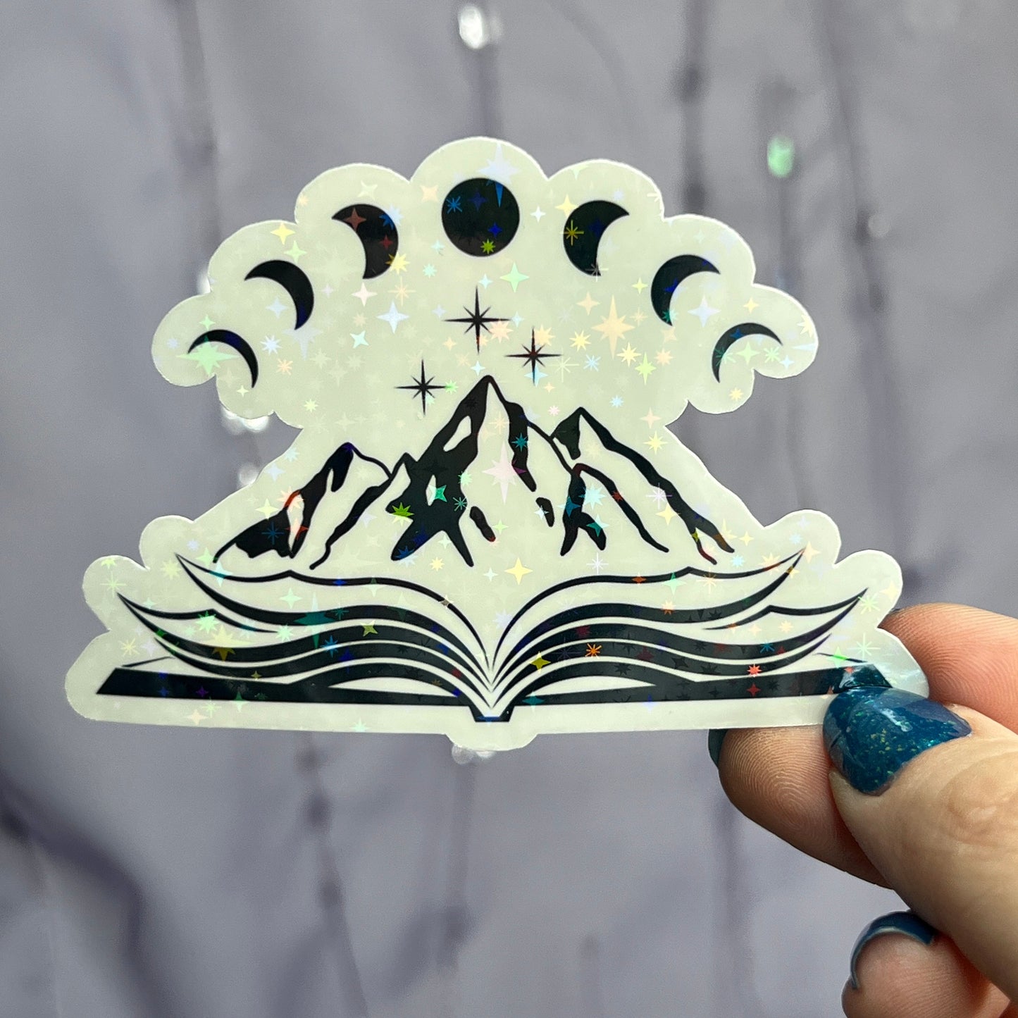 ACOTAR Velaris Book Sparkly Sticker ACOTAR Holographic Decal Kindle Sticker Spicybook Sticker Bookish Waterbottle Sticker Reader Sticker