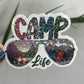 Camp Life Sunglasses Shades Holographic Sparkly Sticker Adventure Sticker RV Sticker Outdoor Decal Nature Sticker Travel Hiking Backpacking