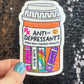 Reading Antidepressant Sparkly Sticker Holographic Book Book Lover, Spicy Dark Romance, Booktok, kindle waterbottle laptop Romance Decal