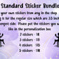 Standard Sticker Bundle Bookish and Quilting Sticker Set Reader Sticker Sets