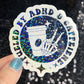 Fueled by ADHD & Caffeine Sparkly Holographic Sticker Mental Health Spread Good Vibes Decal ADHD Neurodivergent Sticker