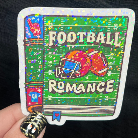 Football Romance Book Holographic Sticker Decal, Spicy Dark Romance, kindle waterbottle laptop Reader Bookish Present Gift Reader Trope