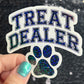 Treat Dealer Paw Prints Holographic Sticker | Dog lover gift decal | Puppy love sticker | Dog mom dad sticker Dog Rewards