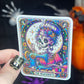 The Sewciopath skeleton holographic sticker thimble quilting sticker quilter Halloween decal sewing machine sticker cross stitch sticker