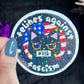 Felines Against Fascism Political Sticker Holographic Kamala Decal Pro Choice Feminist Liberal Democrat Anti Trump JD Vance