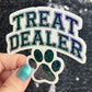 Treat Dealer Paw Prints Holographic Sticker | Dog lover gift decal | Puppy love sticker | Dog mom dad sticker Dog Rewards
