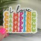 I Love Camping Rainbow Sparkly Sticker Adventure Sticker RV Sticker Outdoor Decal Nature Sticker Travel Hiking Camping Camper Decal