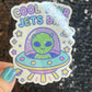 Cool Your Jets Bro Silly Sparkly Holographic Sticker Heart Happy Decal Positive Vibes Mental Health Reminder Self Care Decal Inspirational