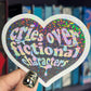 Cries Over Fictional Characters Holographic Sticker Book Lover Sparkly Decal, Spicy Dark Romance, kindle waterbottle laptop Reader Gift