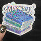Mystery Reader Book Club Holographic Sticker Decal, Cozy Mystery Reads Bookish kindle waterbottle laptop Reader Bookish Present Gift