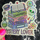 Mystery Lover Holographic Sticker Decal, Cozy Mystery Reads Bookish kindle waterbottle laptop Reader Bookish Present Gift
