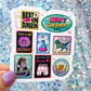 Dungeon Crawler Carl Stamp Collage Rainbow Reflective Sticker