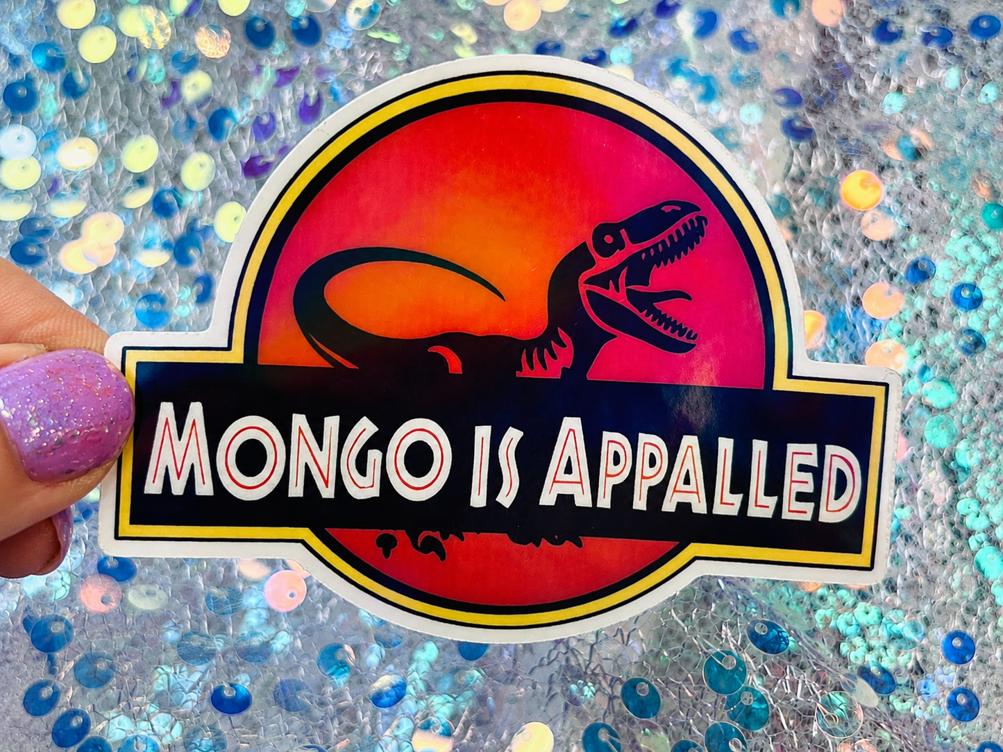 Dungeon Crawler Carl Mongo Is Appalled Rainbow Reflective Sticker