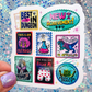 Dungeon Crawler Carl Stamp Collage Rainbow Reflective Sticker
