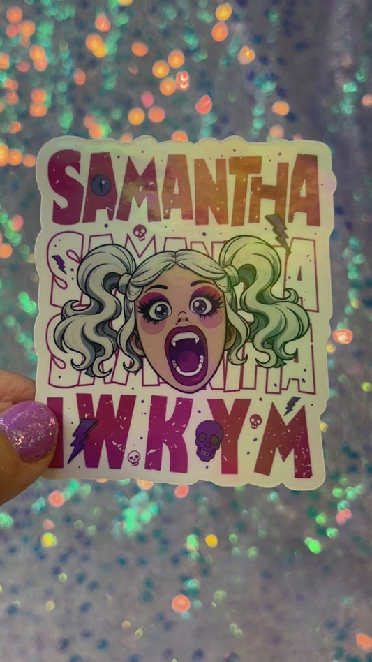 Dungeon Crawler Carl Samantha IWKYM Rainbow Reflective Sticker