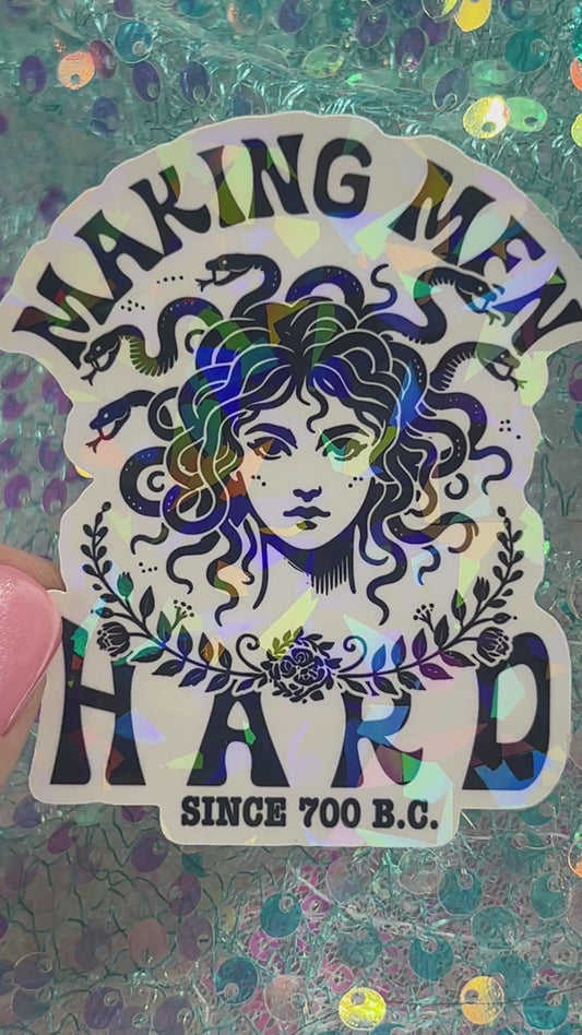 Making Men Since 700 BC Medusa Holographic Sticker