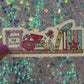 Booked for Summer Holographic Bookshelf Sticker