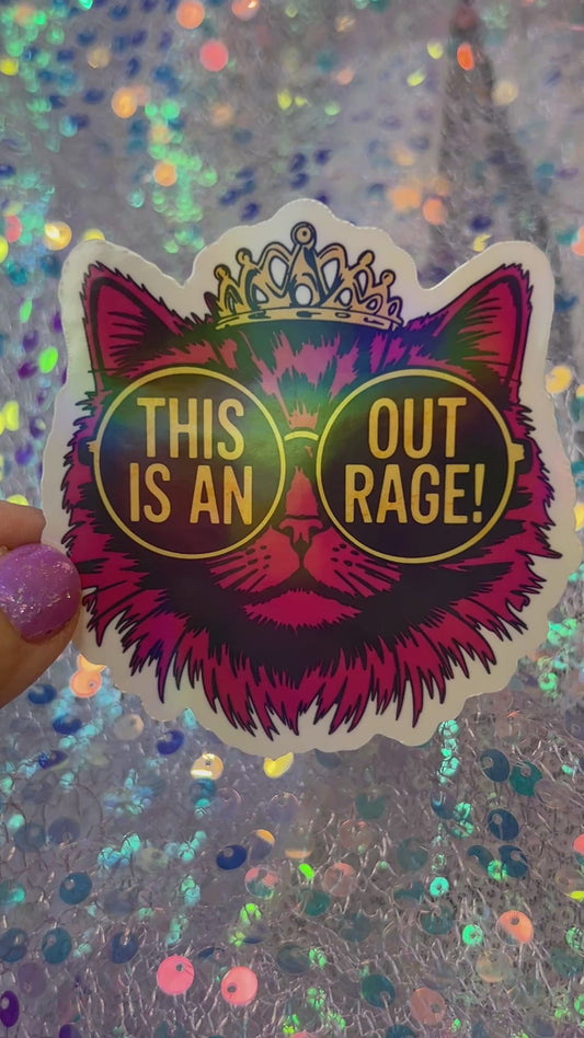 Dungeon Crawler Carl This Is An Outrage Princess Donut Rainbow Reflective Sticker