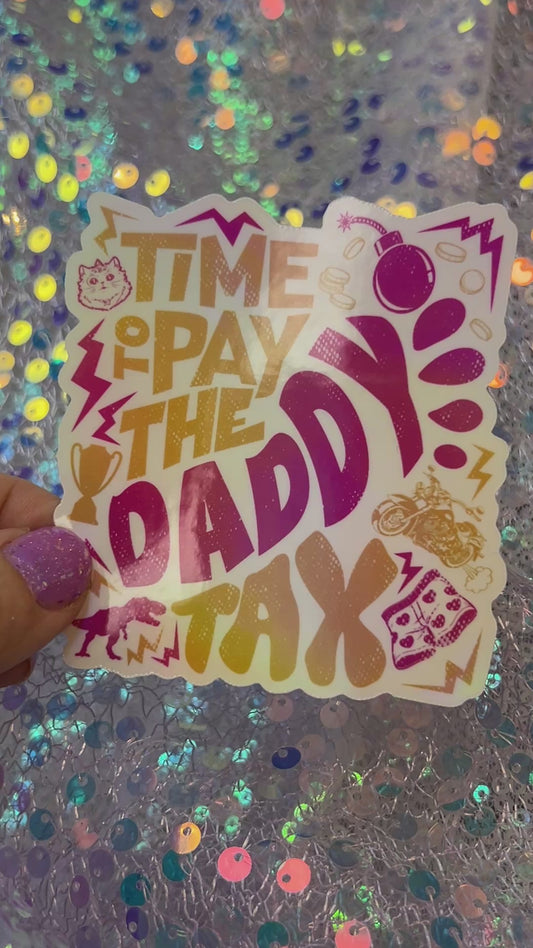 Dungeon Crawler Carl Daddy Tax Rainbow Reflective Sticker