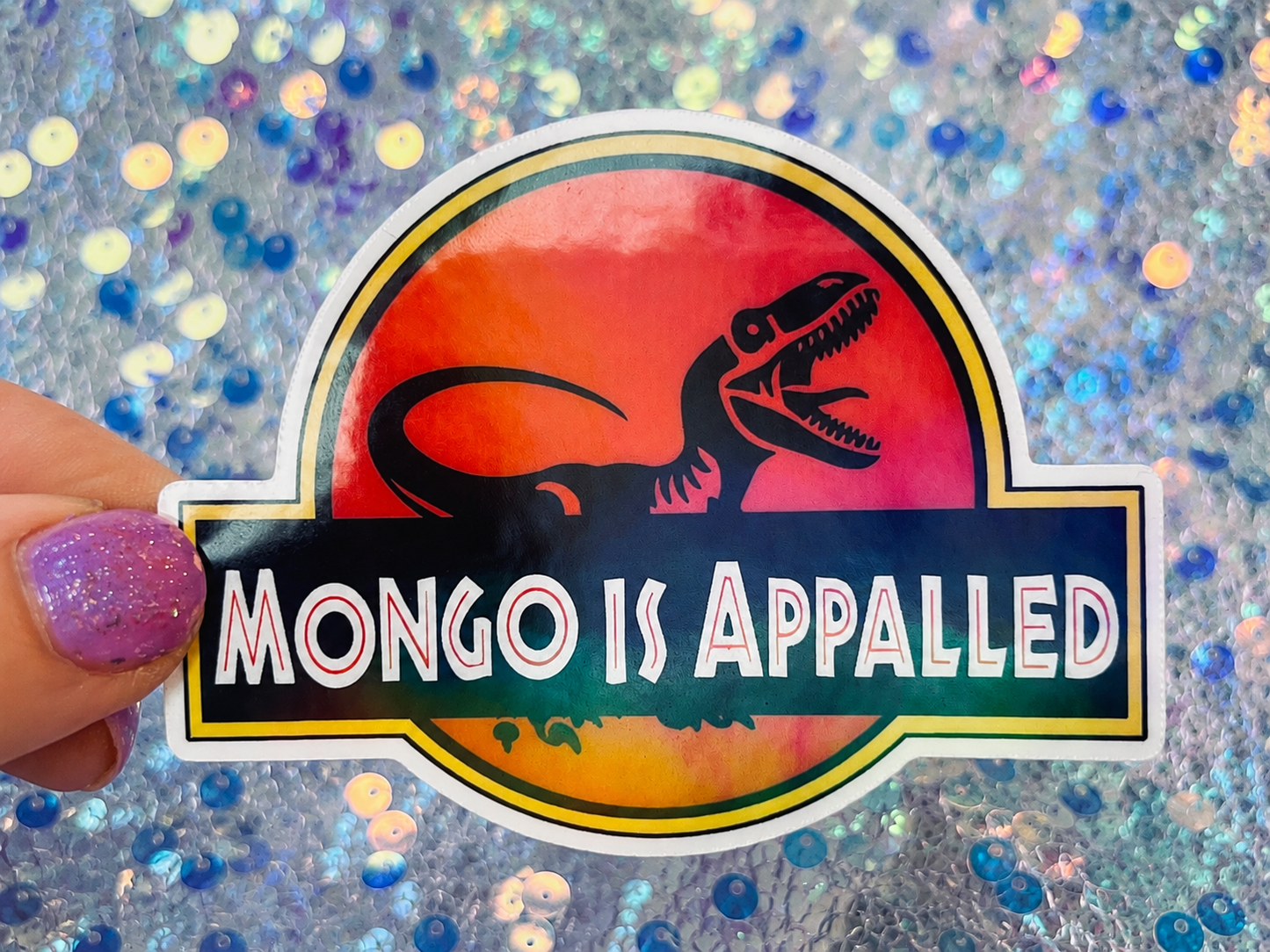 Dungeon Crawler Carl Mongo Is Appalled Rainbow Reflective Sticker