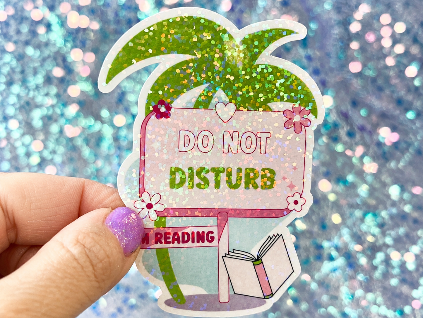 Do Not Disturb I’m Reading Holographic Sticker