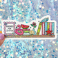 Booked for Summer Holographic Bookshelf Sticker