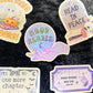 Halloween Bookish Holographic Stickers