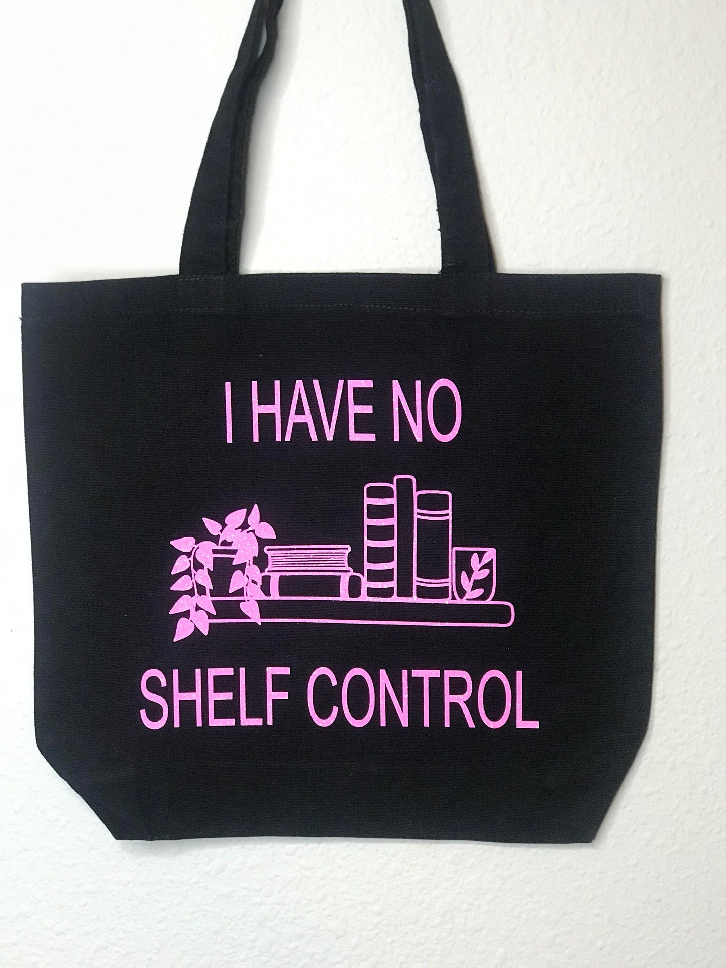 I Have No Shelf Control Dual Sided Tote Bag, Library Bag, Shopping Bag, Gifts for Her, Gifts for Readers, Reusable Bag