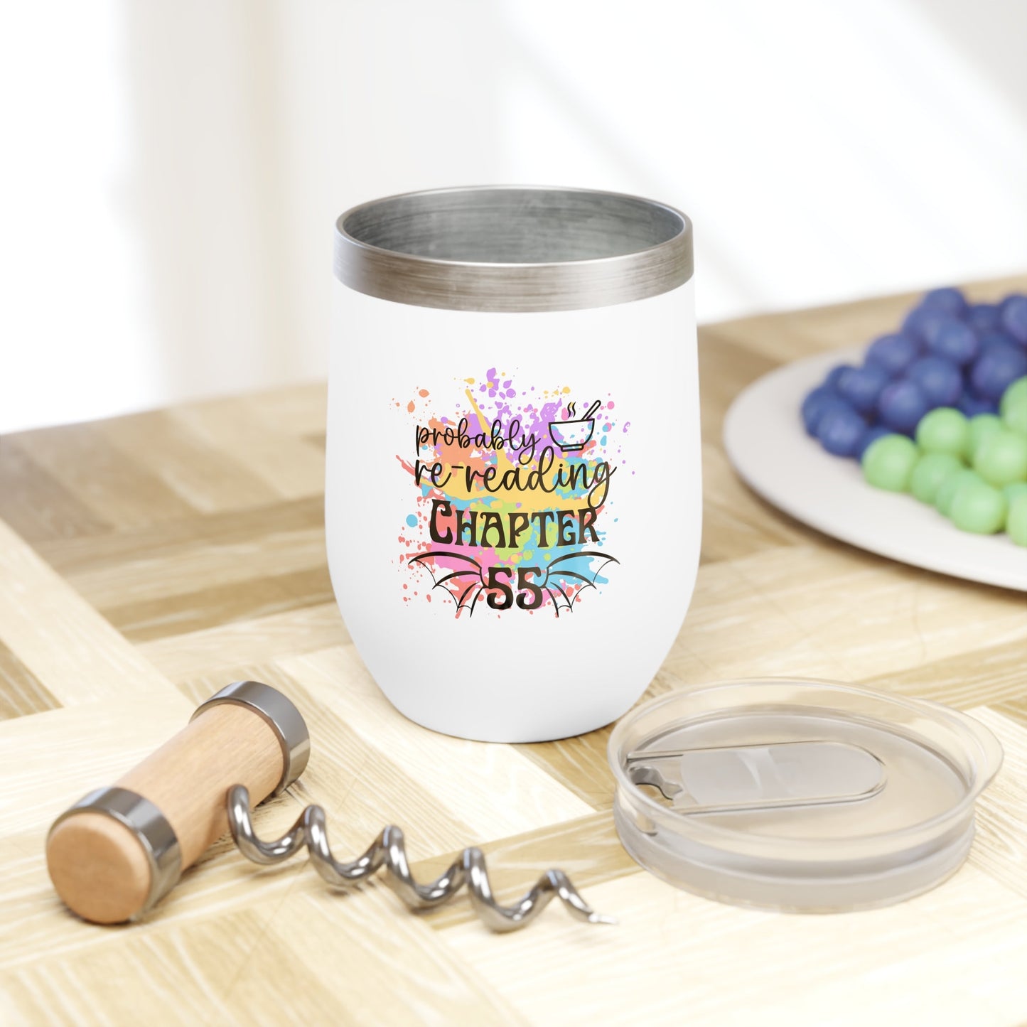 Probably Rereading Chapter 55 Wine tumbler, ACOTAR drinking glass, ACOTAR cup, Feyre and Rhysand Tumbler