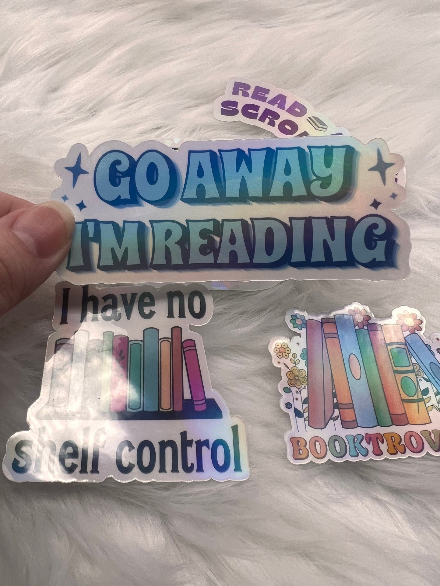 Book Lover Holographic Stickers, Booktok stickers, kindle stickers Bookish Decals Reader Laptop Stickers