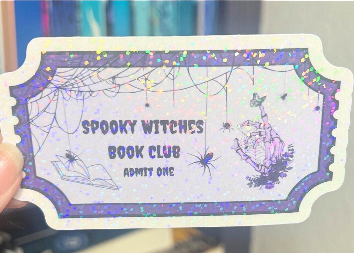Halloween Bookish Holographic Stickers, Booktok stickers, kindle stickers, Spooky book decals, halloween laptop stickers mini kindle sticker