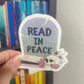 Read In Peace Holographic Sticker, Halloween Booktok stickers, kindle stickers, RIP Book Water Bottle Sticker Spooky Reader Sticker bookish