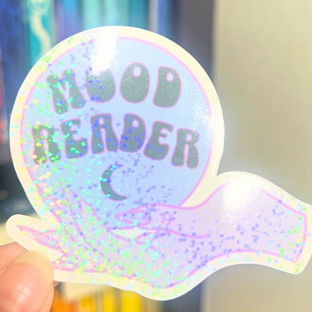 Halloween Bookish Holographic Stickers, Booktok stickers, kindle stickers, Spooky book decals, halloween laptop stickers mini kindle sticker