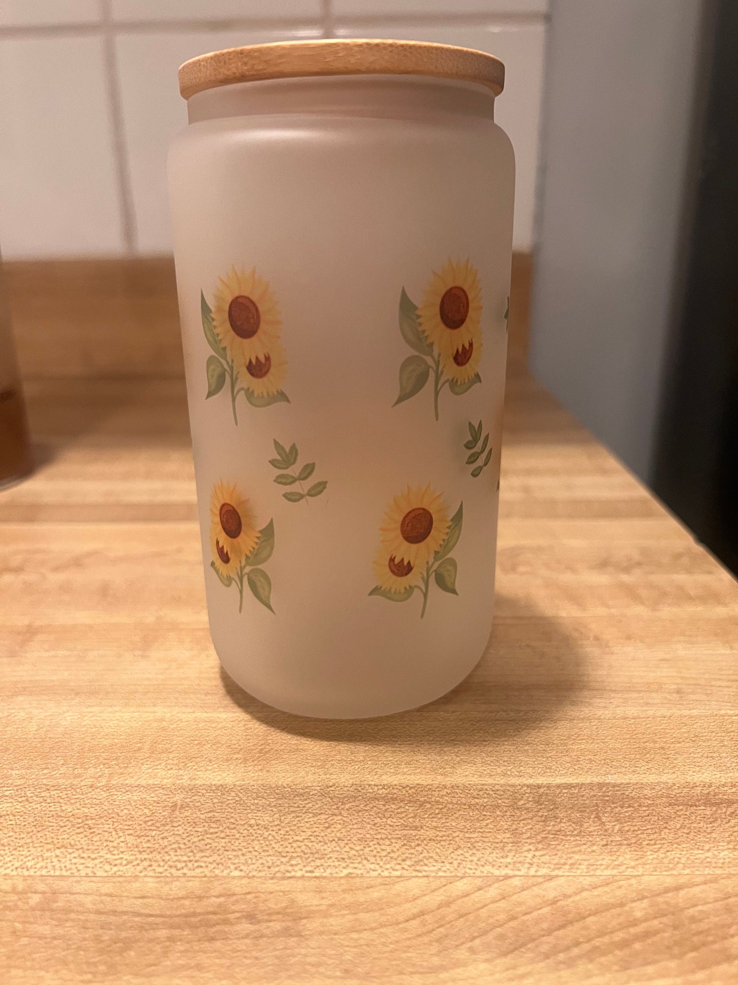 Oh Sew Pretty coffee cup, Quilting Beer Can Glass, Sewing Glass, Sunflower Sewing Mug Tumbler